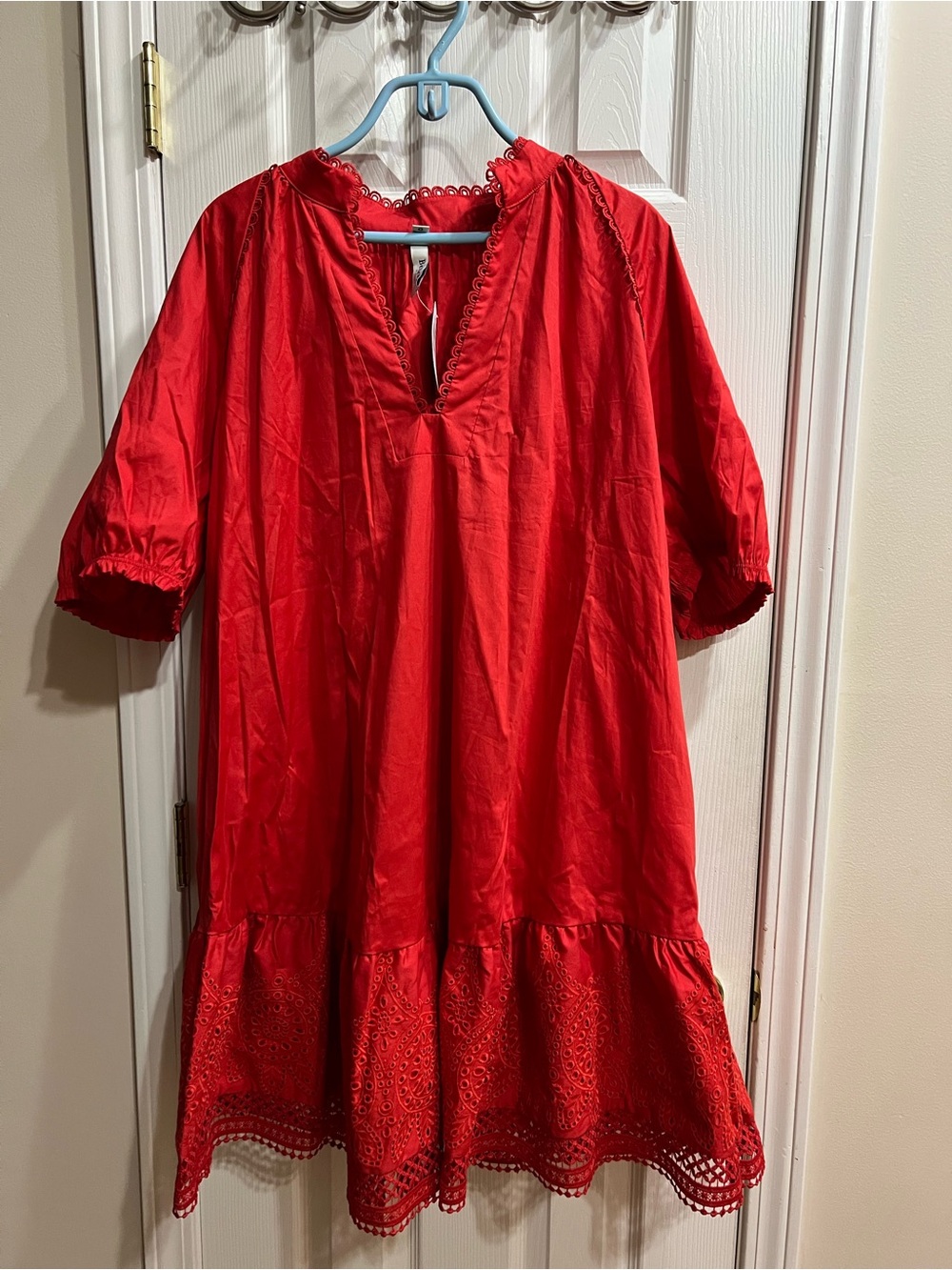 torrid Red Eyelet Tiered Tunic